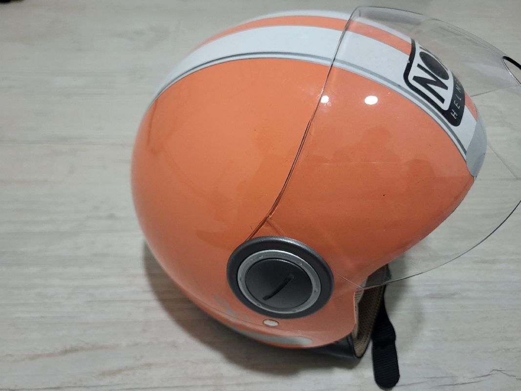 Casque Nox N210 orange pastel casque jet, casque scooter