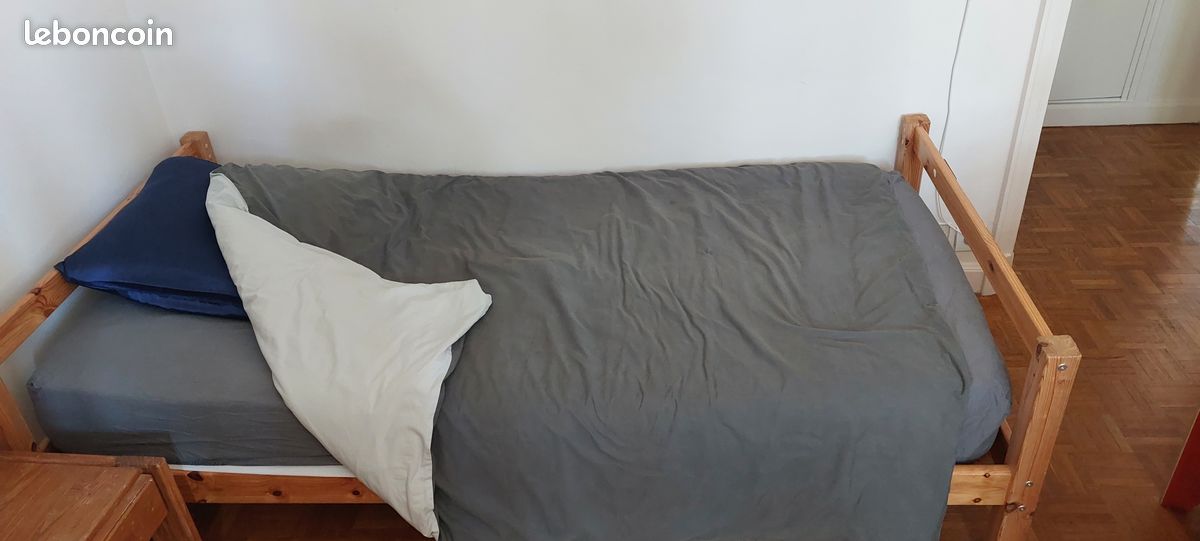 Lit une personne + matelas (image 1)