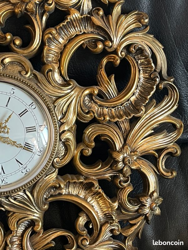 Horloge murale 54 cm Jaeger Le Coultre Rococo Vintage (image 6)