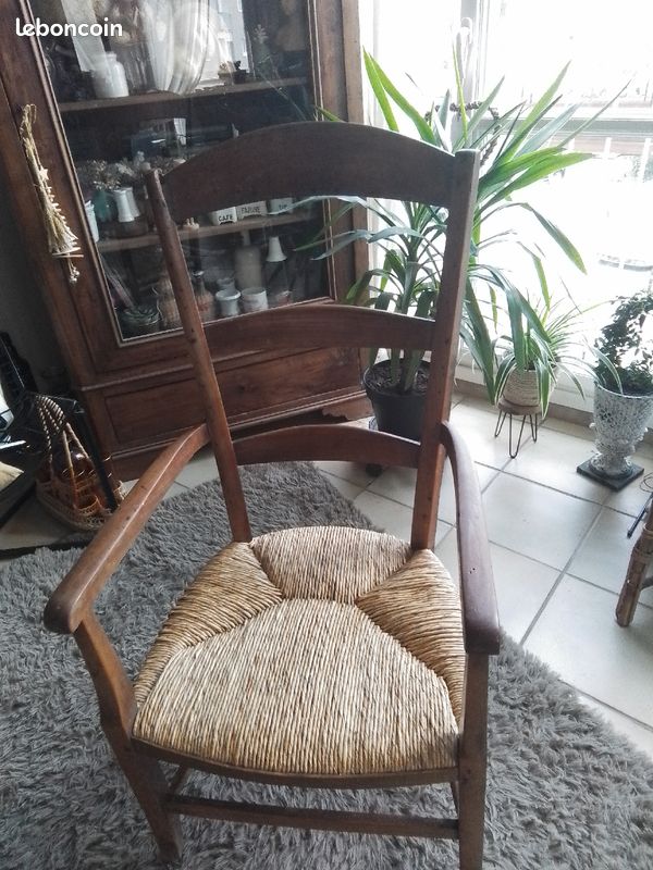 Fauteuil assise paille (image 3)