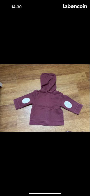 Ensemble veste à capuche/ chemise manche longue/ pantalon kitchoun bébé garçon 6 mois (image 4)