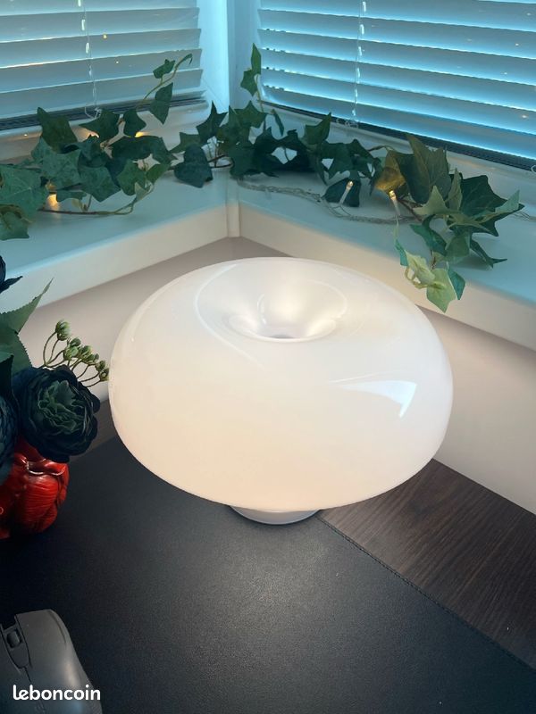 Livraison offerte - Lampe de table blanche design champignon avec variateur de luminosité (image 5)