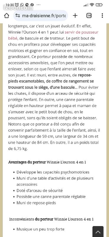Porteur Winnie l'ourson 4 en 1 (image 5)