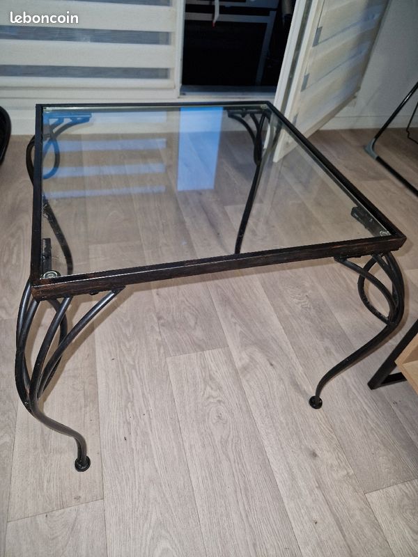 Table basse en fer forgé (image 1)