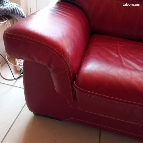 Canapé ROCHE BOBOIS en cuir – original – 3 places – Très bon état - Ameublement