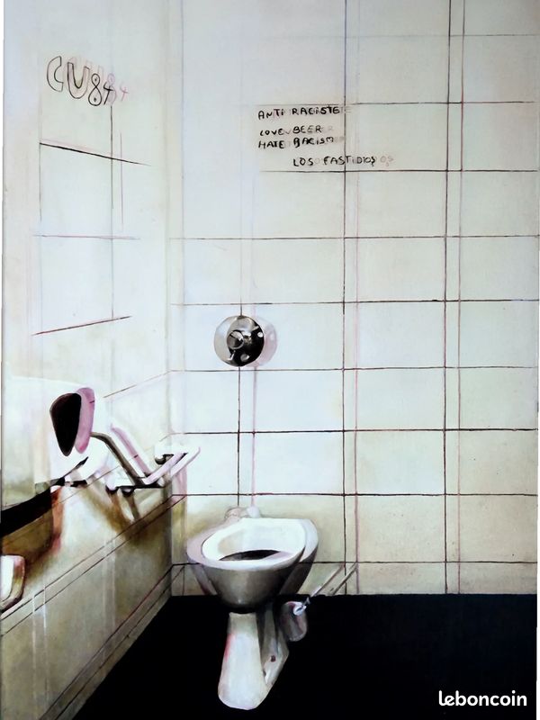Peinture Huile sur toile ANTI RACISTE 50x70 (image 2)