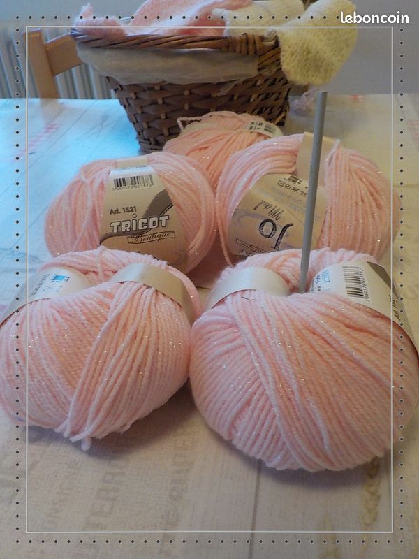Lot De 2 Pelotes De Laine Vierge Vieux Rose - 100g Chaque, 95% Laine - Taille Aiguille 12