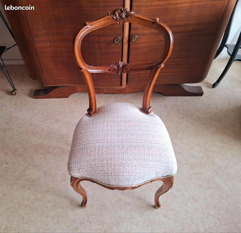 Paire de chaises de chambre de style Louis XV, entièrement restaurées (image 14)