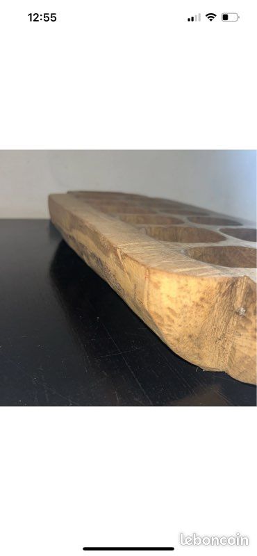 A2 / jeu africain art africain awale artisanale / en bois brut 4,5kg (image 4)