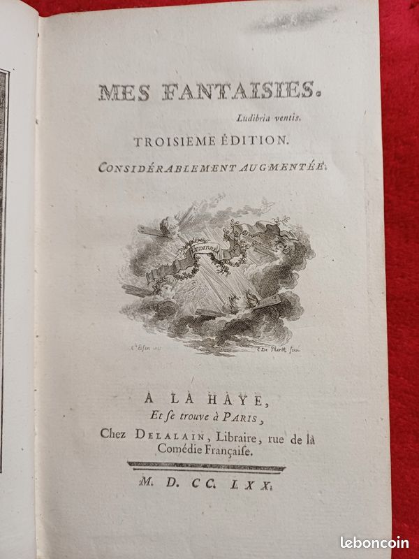 Erotisme curiosa très rare - 1770 - Mes fantaisies par Dorat (image 2)