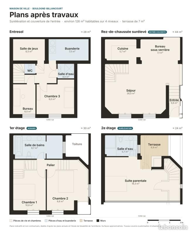 Maison 4 pièces 100 m² · à Boulogne-Billancourt · 100 m² · 970 000 €