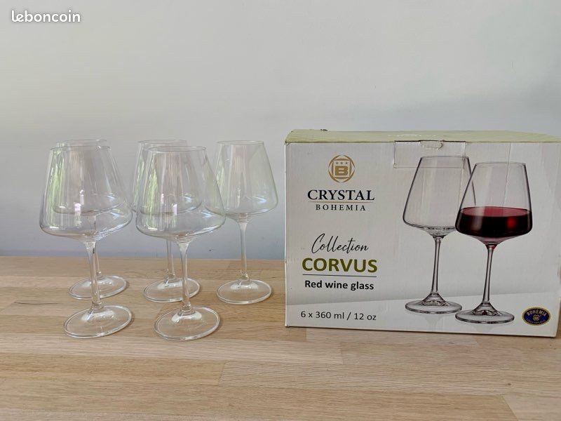 Lot De 12 Verres à Vin Bohemia Libera - 4 Rouge, 4 Blanc, 4 Champagne - Verres Cristal Avec Boîte Cadeau