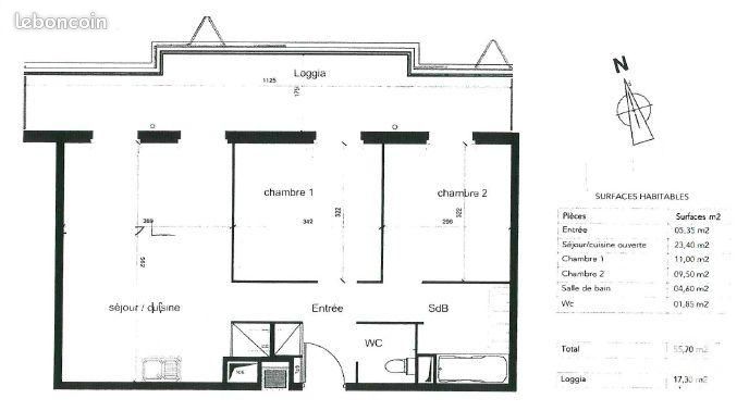 Appartement 3 pièces 56 m² · à Montpellier · 56 m² · 265 000 €