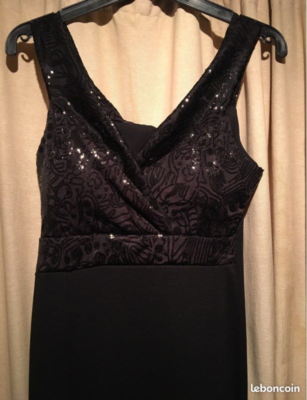 Robe de soirée longue noire (image 2)