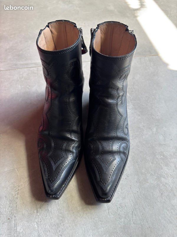 Calamity Bottines Femme Free Lance Free Lance Bottes Cuir Noir - Main Image