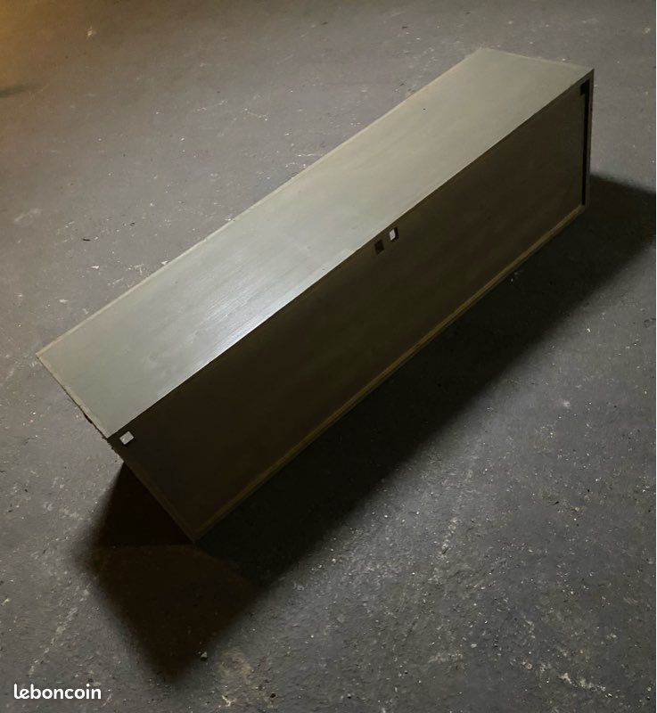 Meuble menuiserie gris pour etagere ou meuble tv 45x40x160 (image 5)