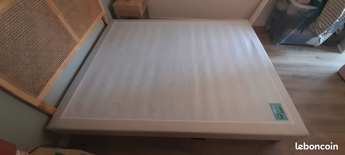 Sommier tapissier 160x200 mérinos bonjour médium épaisseur 16 cm vendu sans pieds (image 2)