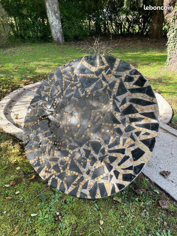 Table jardin en béton et mosaïque (image 2)