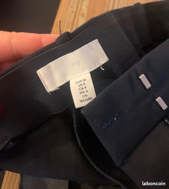 Pantalon à pince taille 36 forme cigarette 7/8 (image 1)