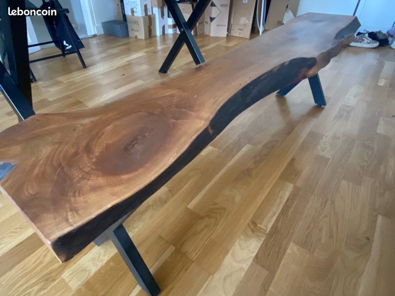 Table artisanale en NOYER massif (image 7)
