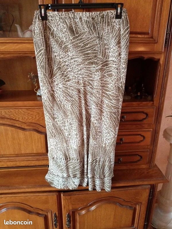 Jupe élastiquée toute doublée viscose/polyester (image 1)