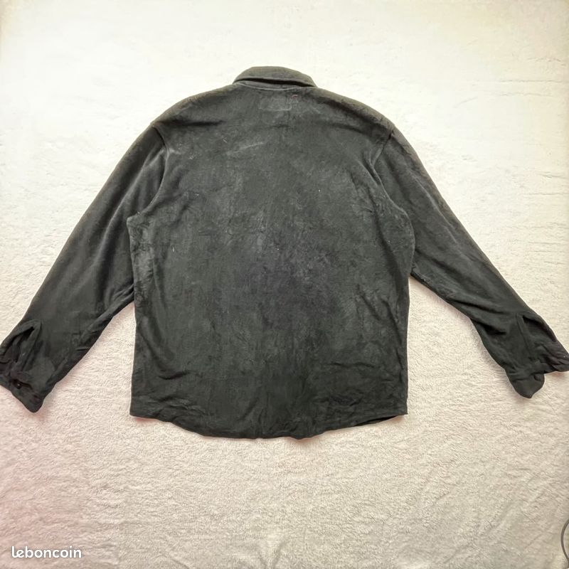456 Wrangler sur Chemise polaire Noire Oversize Vintage Taille L (image 8)