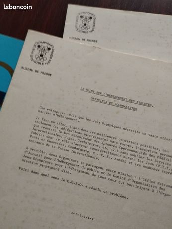 Ancienne Plaquette Dossier J.o. Grenoble 1968 - FR