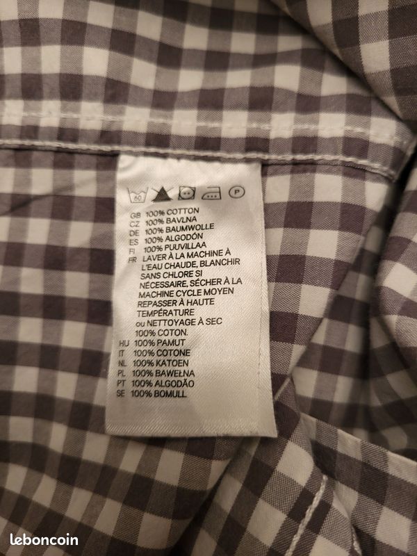 Chemisier Femme H&M Gris à Carreaux - Taille 42 (équivalent FR) - Très Bon état D'occasion
