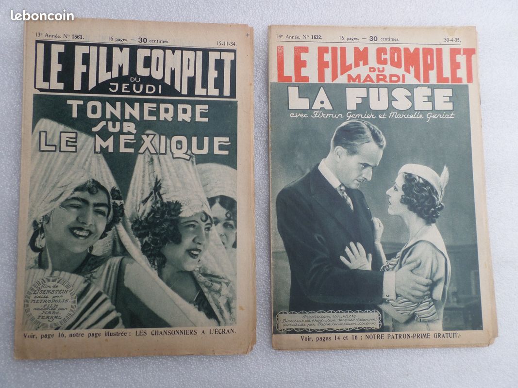 Cinéma : lot revues anciennes "Le Fim complet" (image 2)