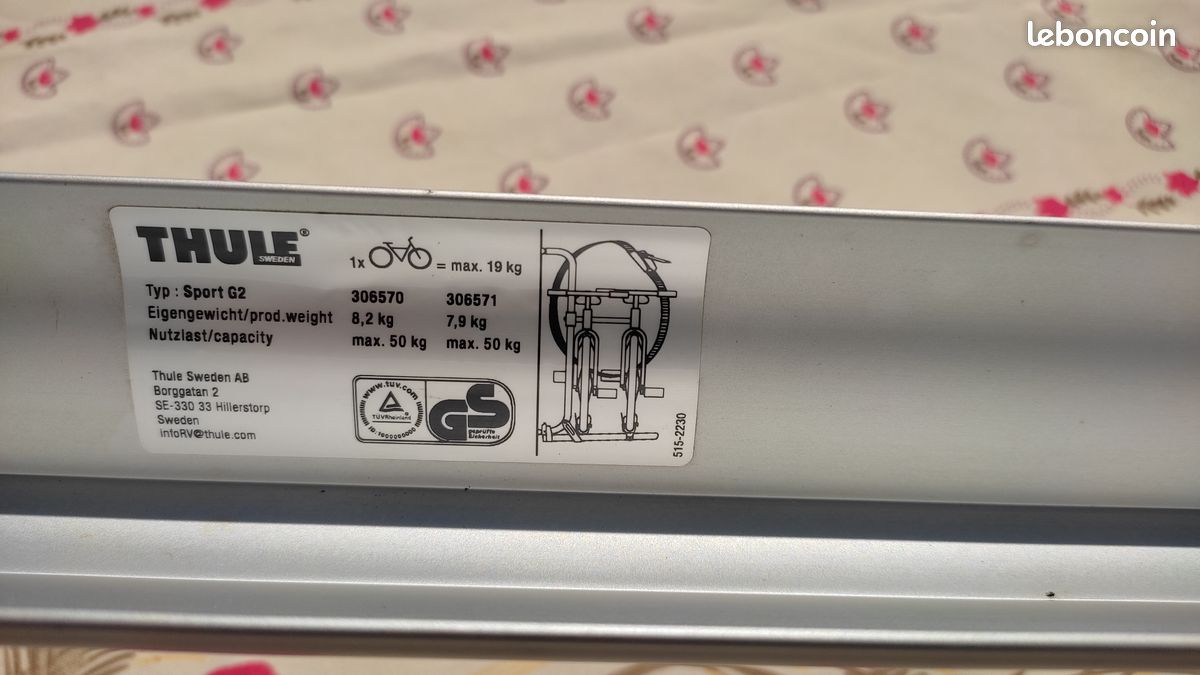 Rail pour porte-vélos THULE (image 1)
