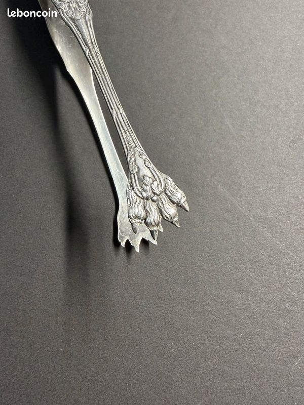 ANCIENNE PINCE A Sucre En Argent Massif Poincon Minerve ? Old Sugar