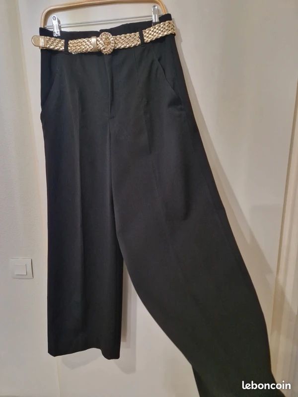 Pantalon Jambes Larges Zara Multicolore - Taille Unique, Polyester, Neuf Sans étiquettes, Style Soirée