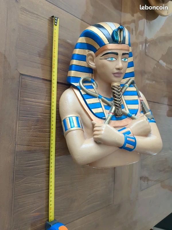 Bust, buste du pharaon toutankamon - 30 cm - Plaster