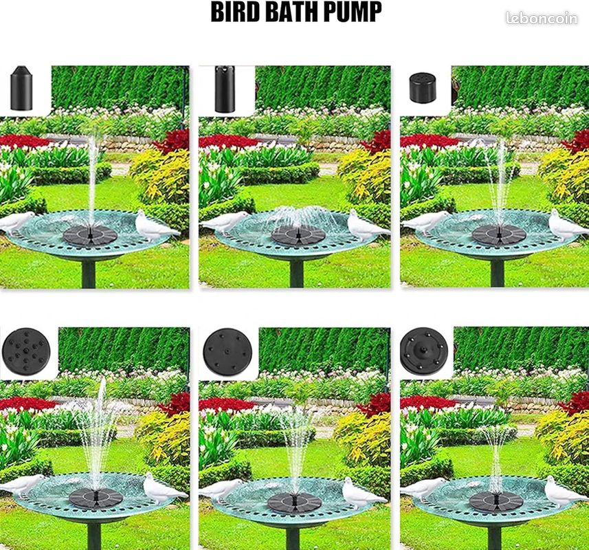D'accessoires De Pulvérisation D'eau De Pompe De Fontaine Solaire (image 3)