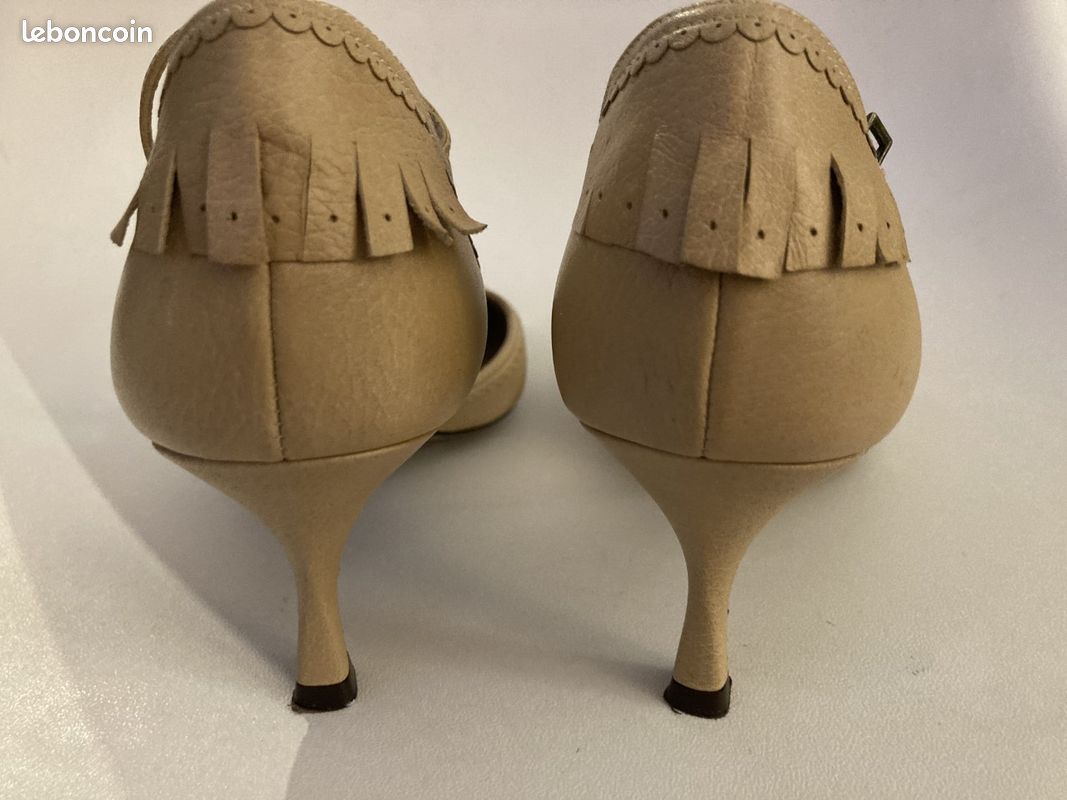 Escarpins beige en cuir "La Scarpa" T.38 (image 2)