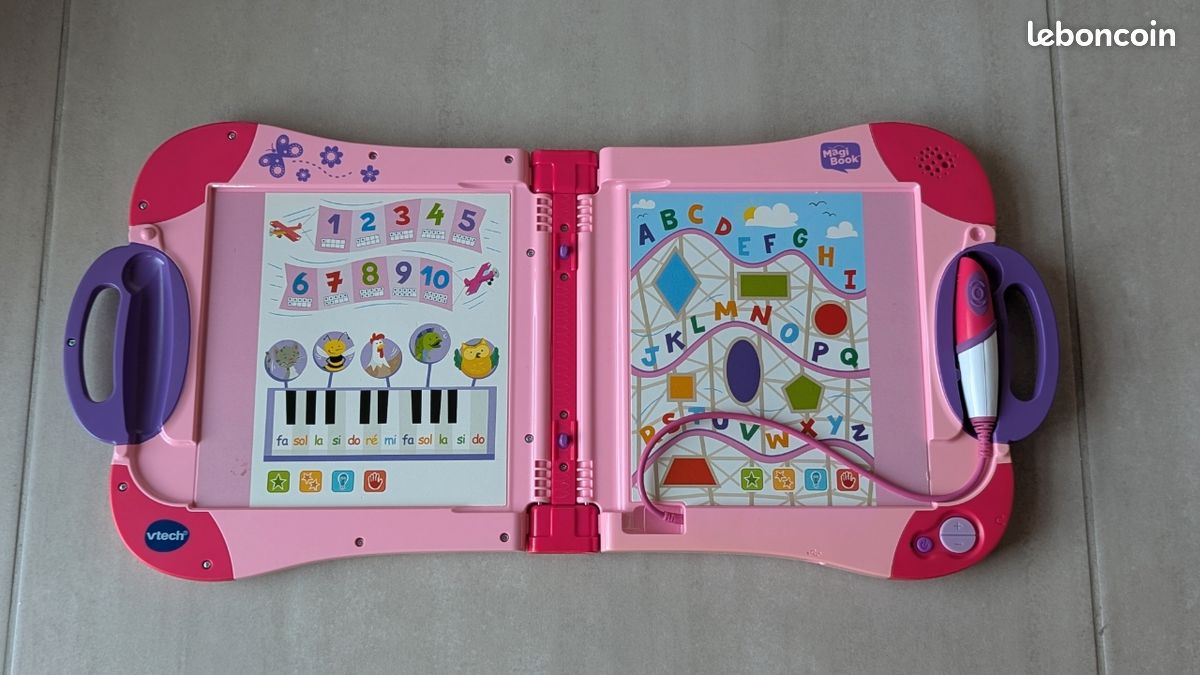 VTech MagiBook Starter Pack Rose – Livre Interactif 100% Tactile Avec Stylet – Pour Enfants De 2 à 8 Ans