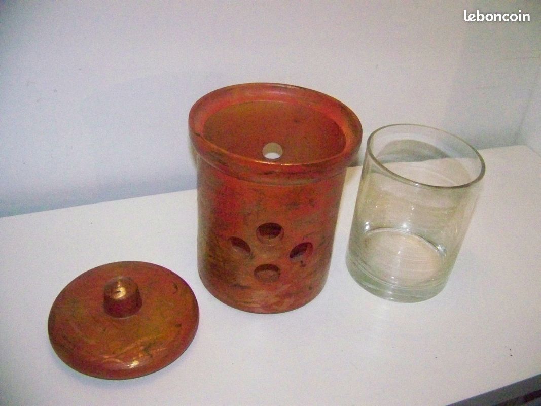 Pot à Ail Et échalotes En Grès Avec Couvercle – Marron, 14 Cm