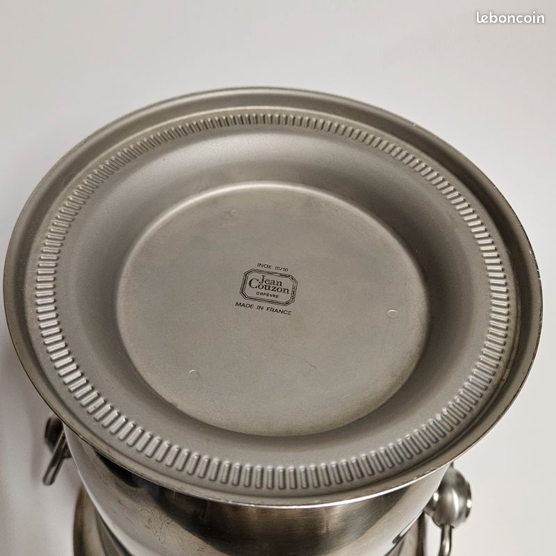 Seau à glaçon Jean Couzon inox années 70