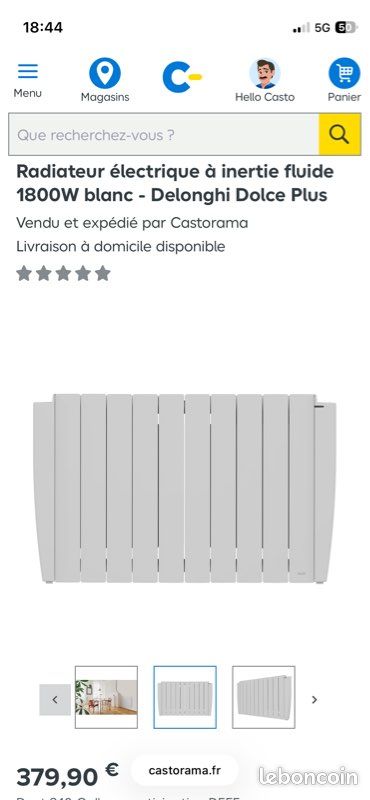 Radiateur électrique NEUF inertie fluide 1800w (image 3)