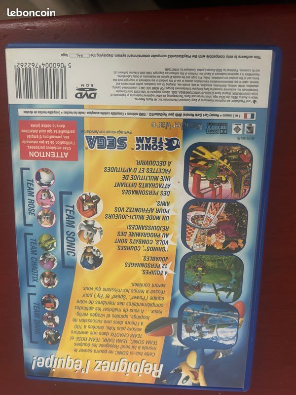 Jeu Sonic Heroes PS2 - Disque Seul - Occasion état Correct