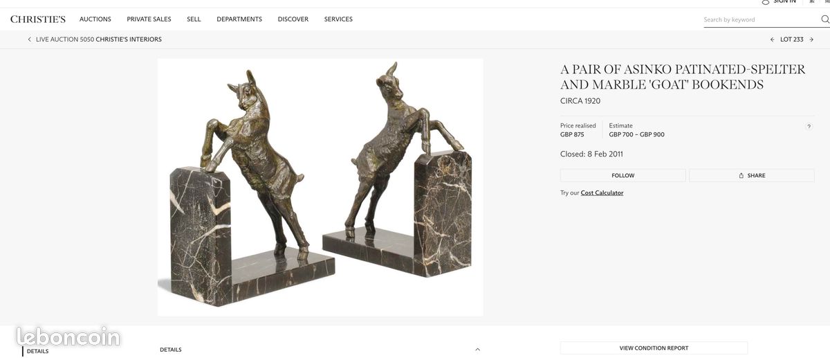 Emile Carlier - Chevreaux cabrés - art déco 1930 (image 19)
