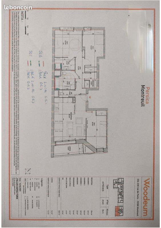 Appartement 4 pièces 84 m² · à Montreuil · 83,8 m² · 2 500 €