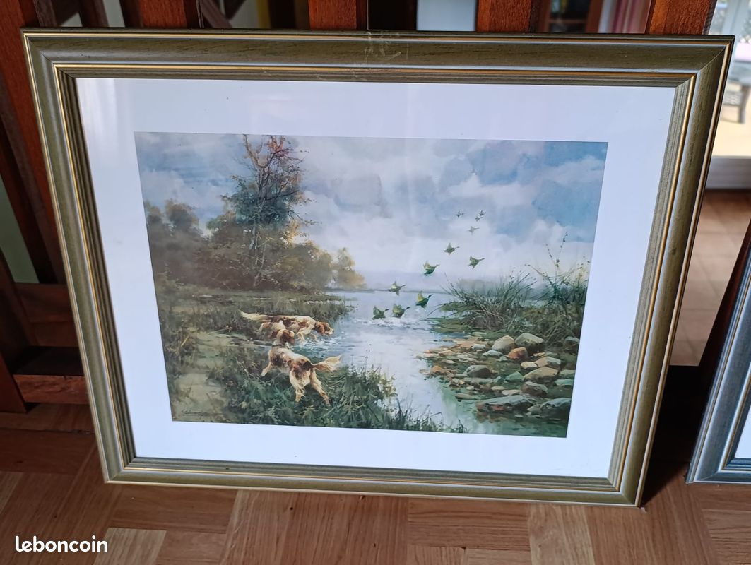Lot tableaux scène de chasse (image 2)