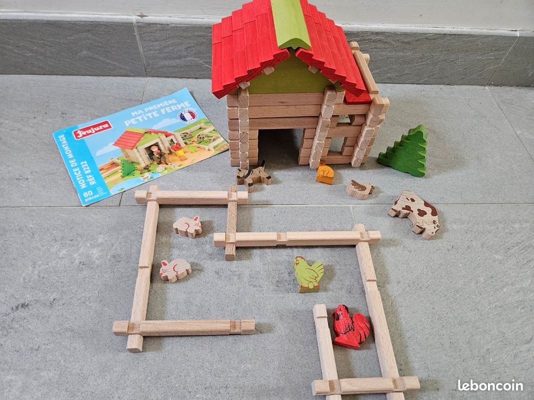 Jeu de construction en bois Ma première petite ferme Jeujura (image 3)
