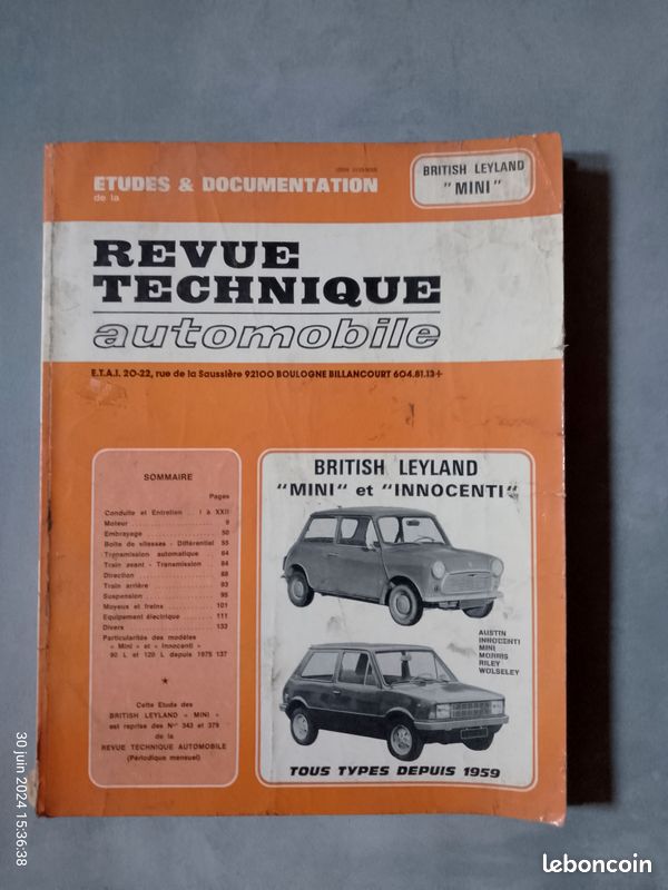Revue technique Mini et Innocenti (image 1)