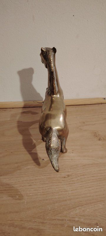 Magnifique Statuette cheval en Laiton Vintage (image 4)