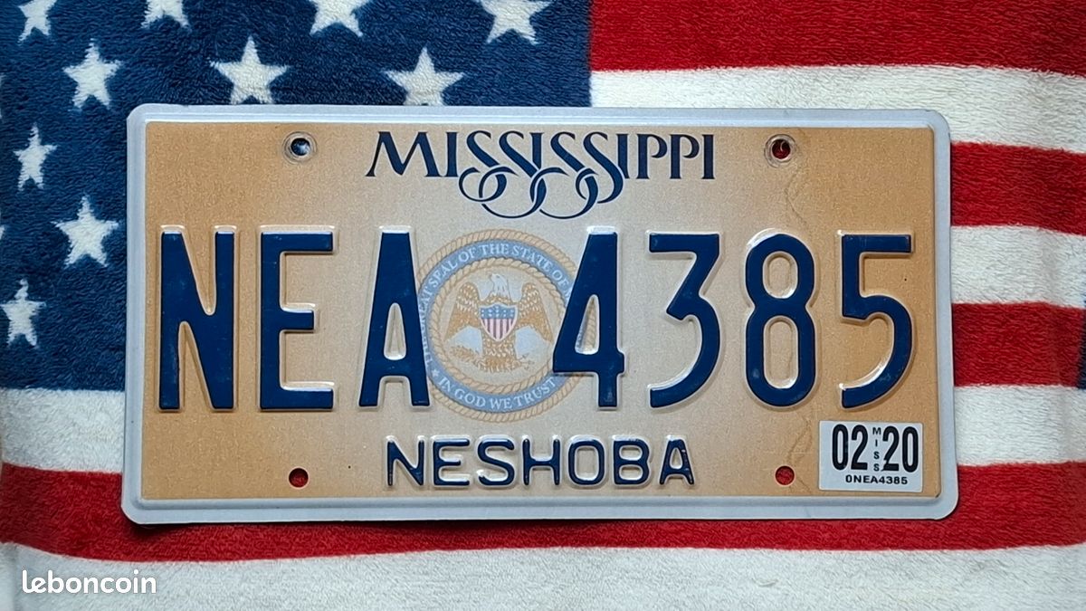 Authentique plaque Mississippi immatriculation Américaine usa us ☀️ (image 1)