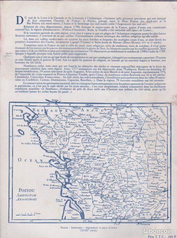 ABBAYES, PRIEURES et COMMANDERIES du IVè au XVIIIè en POITOU - CHARENTES - F . SEMUR - 1984 (image 2)