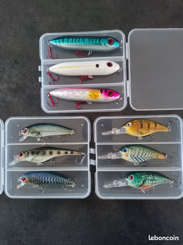 LOT DE 6 leurres de pêche (poisson nageurs) EUR 29,50 - PicClick FR