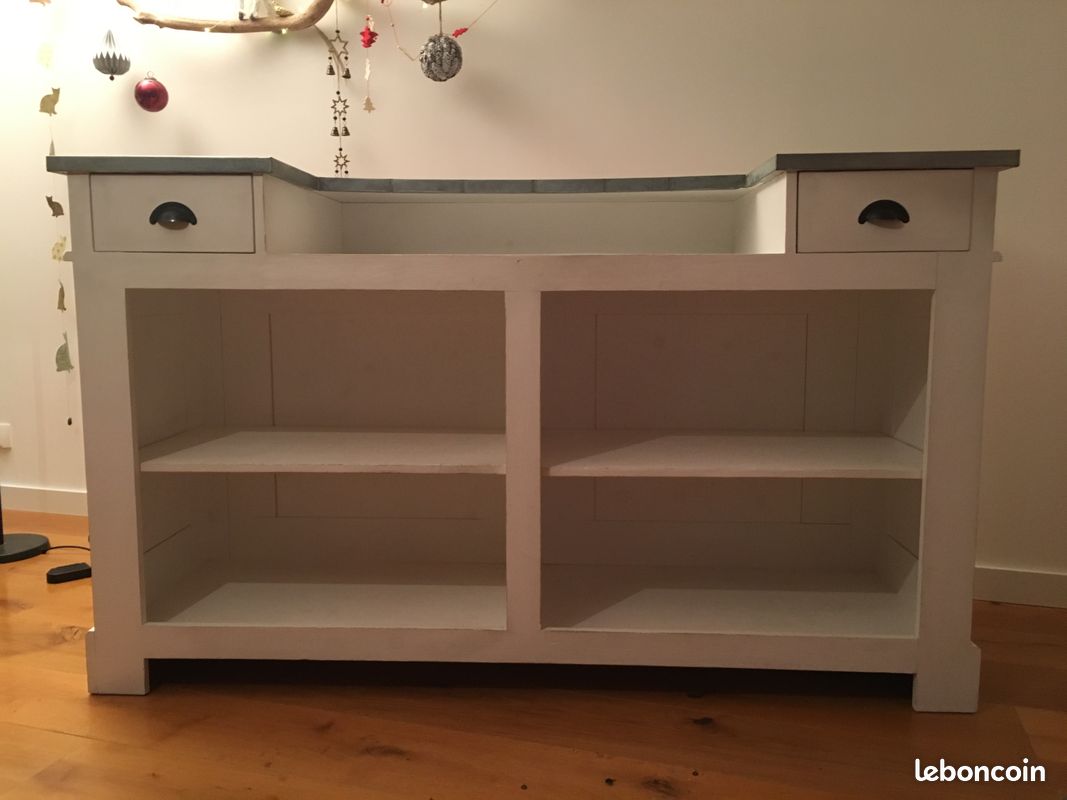 Meuble bar comptoir en pin massif (image 4)